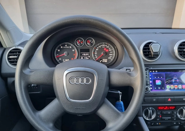 Audi A3 cena 21900 przebieg: 161936, rok produkcji 2008 z Szczytna małe 137